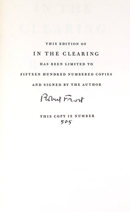 IN THE CLEARING SIGNED