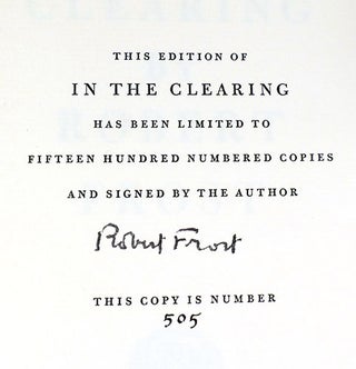 IN THE CLEARING SIGNED