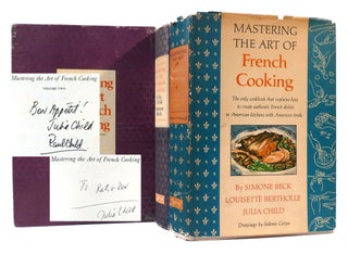 Item #168281 MASTERING THE ART OF FRENCH COOKING VOLUMES ONE AND TWO Signed 1st. Julia Child