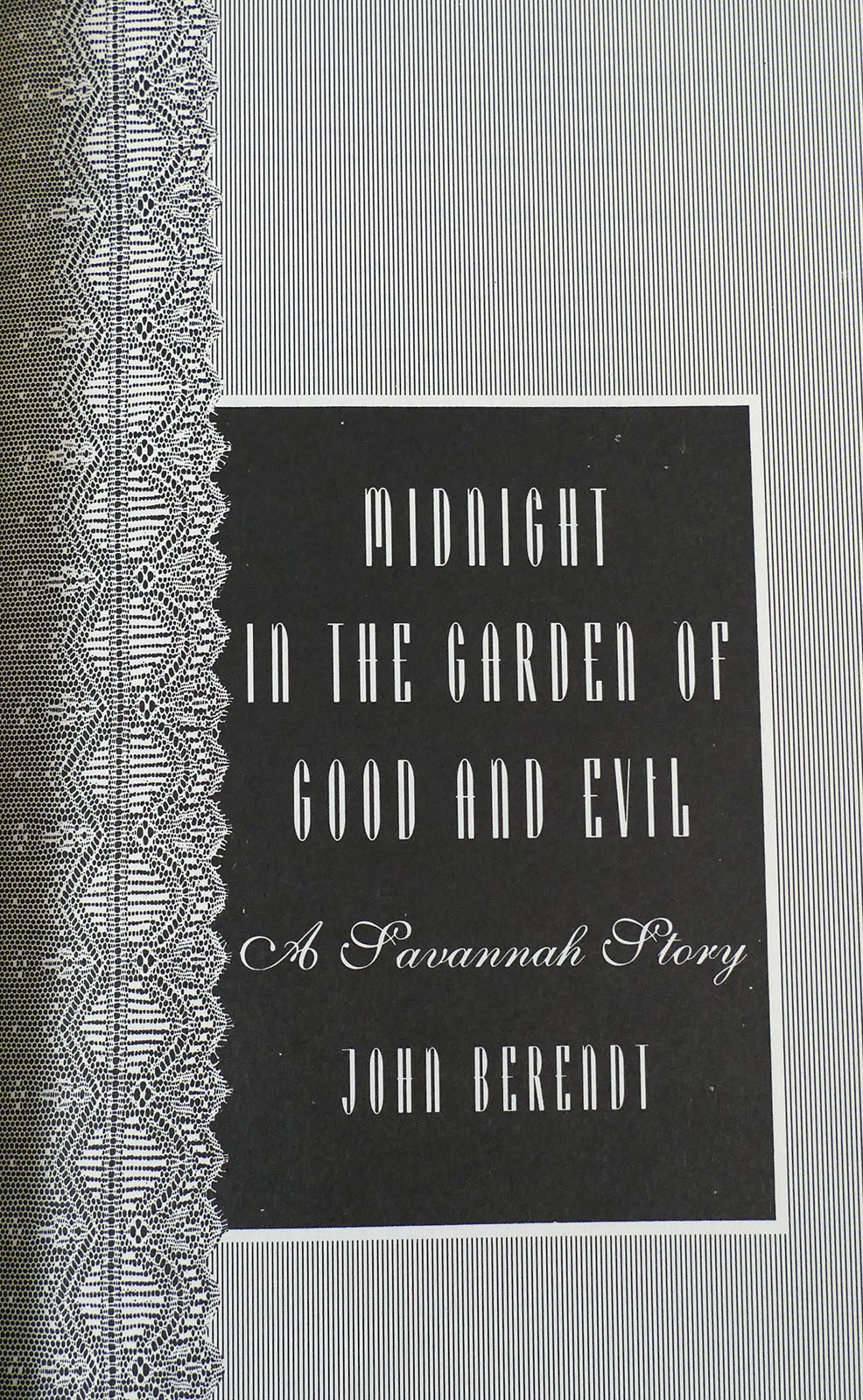 MIDNIGHT IN THE GARDEN OF GOOD AND EVIL SIGNED Ltd | John Berendt