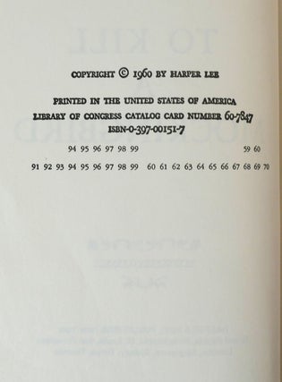 TO KILL A MOCKINGBIRD; SIGNED