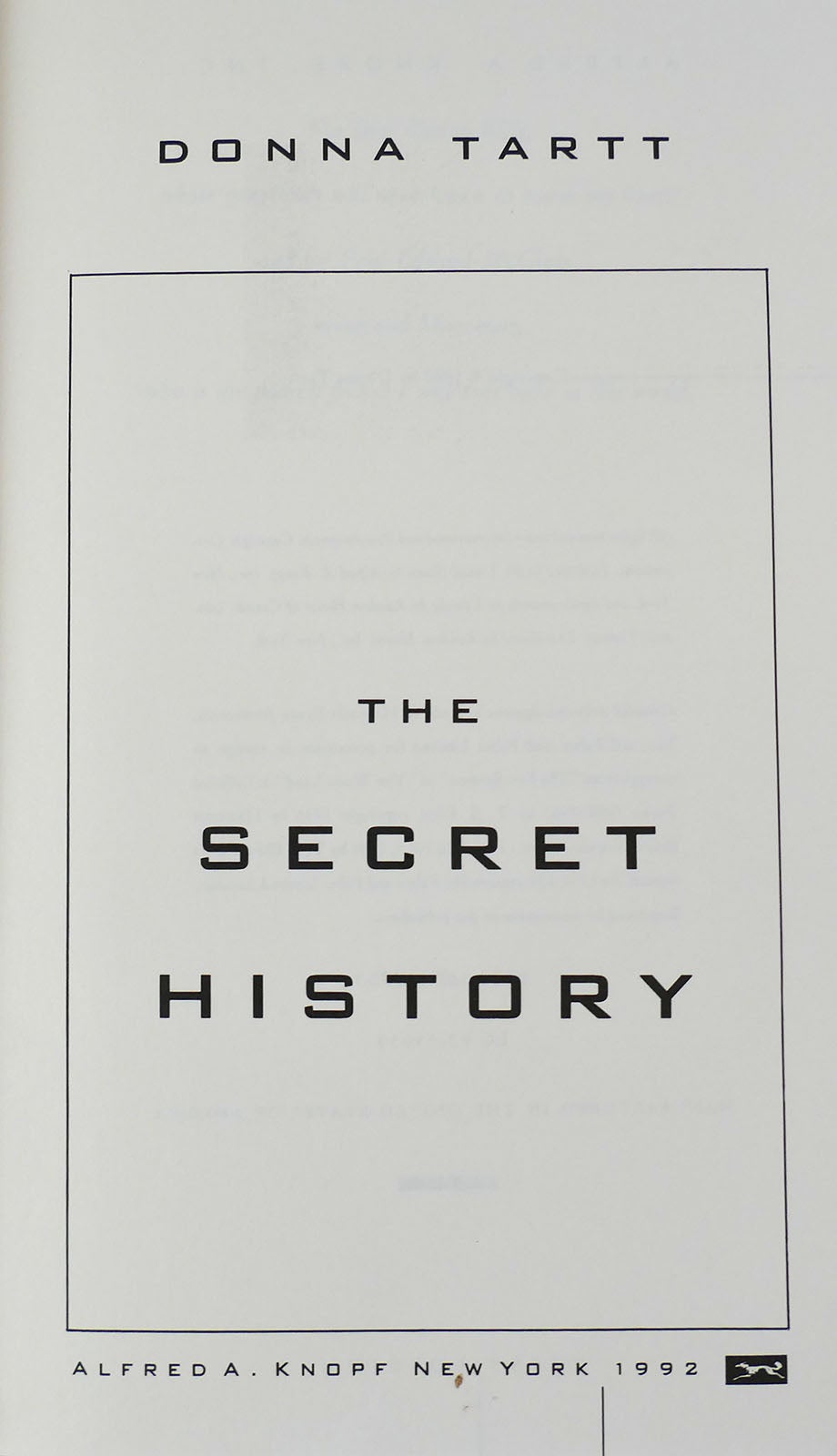 The Secret History by Donna Tartt (1992, Hardcover) for sale online
