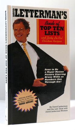 Item #172443 DAVID LETTERMAN'S BOOK OF TOP TEN LISTS AND ZESTY LO-CAL CHICKEN RECIPES. David...