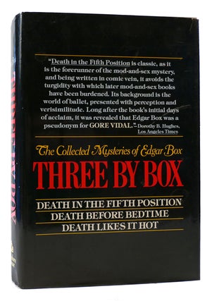 Item #172681 THREE BY BOX The Complete Mysteries of Edgar Box. Gore Vidal