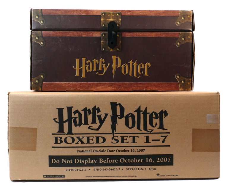 Item #173865 HARRY POTTER BOXED SET 1-7 (TRUNK) Philosopher's Stone, Prisoner of Azkaban, Chamber of Secrets. J. K. Rowling.