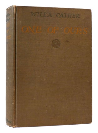Item #173967 ONE OF OURS. Willa Cather