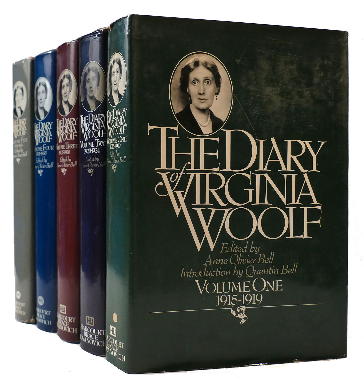 THE DIARY OF VIRGINIA WOOLF 5 VOLUME SET | Anne Olivier Bell