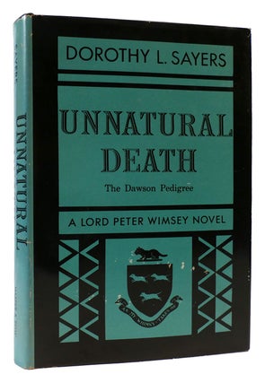 Item #174968 UNNATURAL DEATH. Dorothy L. Sayers
