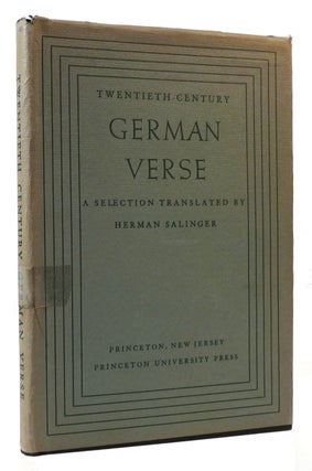 Item #175318 TWENTIETH-CENTURY GERMAN VERSE. Herman Salinger