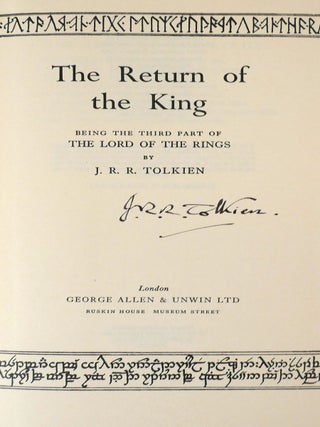 THE LORD OF THE RINGS - THE FELLOWSHIP OF THE RING, THE TWO TOWERS, THE RETURN OF THE KING SIGNED