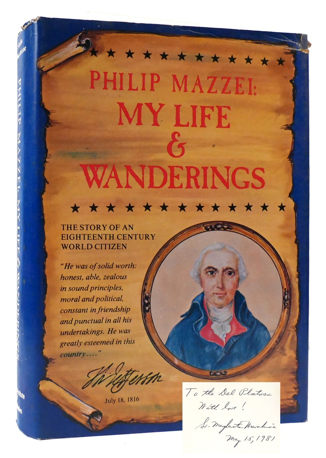PHILIP MAZZEI: MY LIFE AND WANDERINGS SIGNED | Margherita