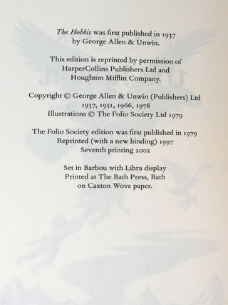 THE HOBBIT AND THE LORD OF THE RINGS; Folio Society