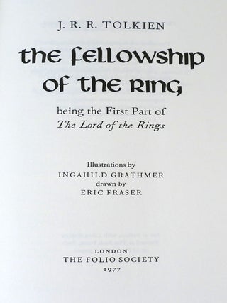THE HOBBIT AND THE LORD OF THE RINGS; Folio Society