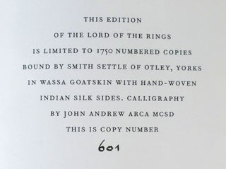 THE HOBBIT AND THE LORD OF THE RINGS; Folio Society