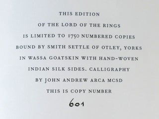 THE HOBBIT AND THE LORD OF THE RINGS; Folio Society