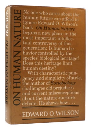 Item #176060 ON HUMAN NATURE. Edward O. Wilson
