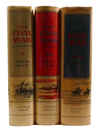 THE CIVIL WAR : A NARRATIVE IN 3 VOLUMES SIGNED; Fort Sumter to Perryville; Fredericksburg to Meridian; Red River to Appomattox