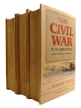 THE CIVIL WAR : A NARRATIVE IN 3 VOLUMES SIGNED; Fort Sumter to Perryville; Fredericksburg to Meridian; Red River to Appomattox