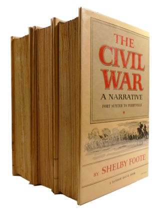 THE CIVIL WAR : A NARRATIVE IN 3 VOLUMES SIGNED; Fort Sumter to Perryville; Fredericksburg to Meridian; Red River to Appomattox