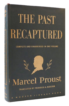 Item #176387 THE PAST RECAPTURED Modern Library. Marcel Proust