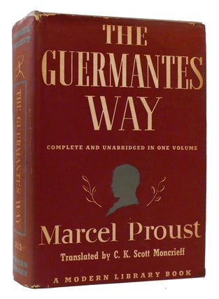 Item #176390 THE GUERMANTES WAY Modern Library. Marcel Proust