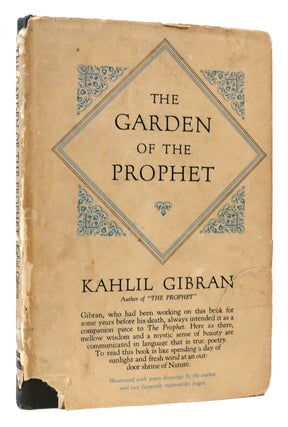 Item #177788 THE GARDEN OF THE PROPHET. Kahlil Gibran