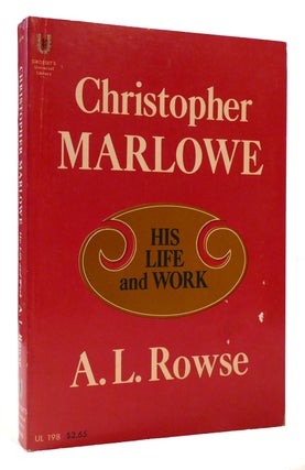 Item #177946 CHRISTOPHER MARLOWE His Life and Work. A. L. Rowse