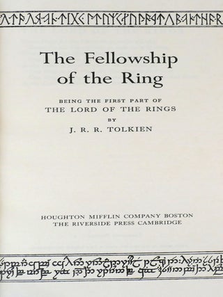 THE LORD OF THE RINGS - THE FELLOWSHIP OF THE RING, THE TWO TOWERS, THE RETURN OF THE KING