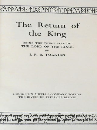THE LORD OF THE RINGS - THE FELLOWSHIP OF THE RING, THE TWO TOWERS, THE RETURN OF THE KING