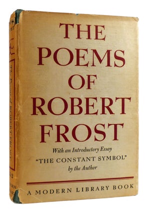Item #178660 THE POEMS OF ROBERT FROST Modern Library Edition with an Introductory Essay "The...