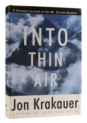 Item #179253 INTO THIN AIR. Jon Krakauer