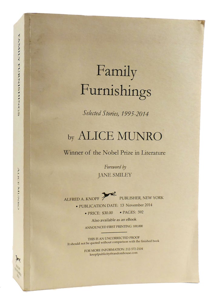 Item #179477 FAMILY FURNISHINGS Selected Stories 1995-2014. Alice Munro.