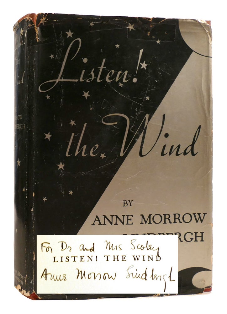 Item #179567 LISTEN! THE WIND SIGNED. Anne Morrow Lindbergh.