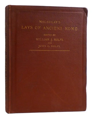Item #179650 LAWS OF ANCIENT ROME SIGNED. William J. Rolfe Thomas Babington Macaulay