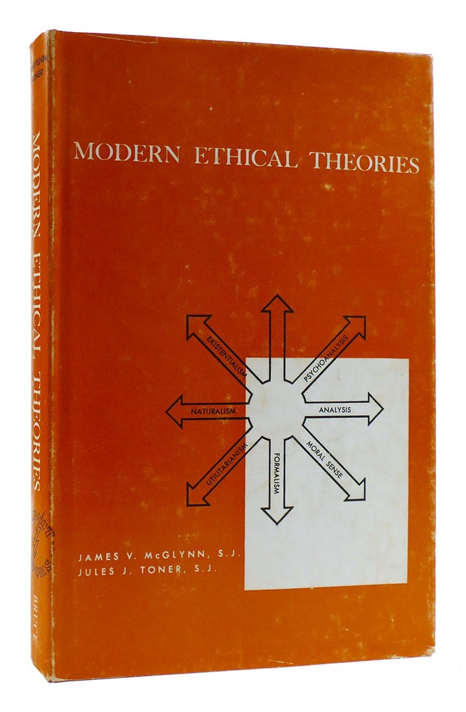Item #179805 MODERN ETHICAL THEORIES. James V. McGlynn.