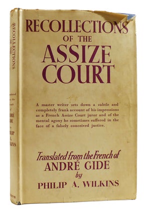 Item #180087 RECOLLECTIONS OF THE ASSIZE COURT. Philip A. Wilkins Andre Gide