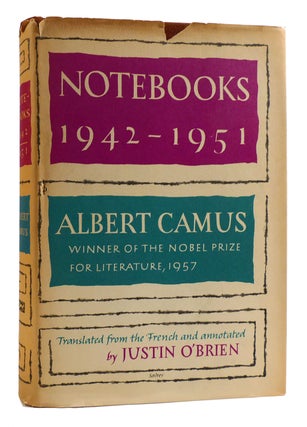 Item #180091 NOTEBOOKS 1942-1951. Albert Camus