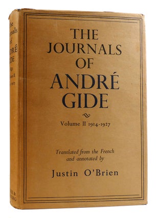 Item #180405 THE JOURNALS OF ANDRE GIDE Volume II: 1914-1927. Andre Gide