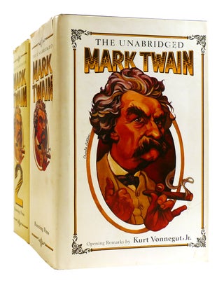 Item #181380 THE UNABRIDGED MARK TWAIN 2 VOLUME SET. Mark Twain Lawrence Teacher, Kurt Vonnegut,...