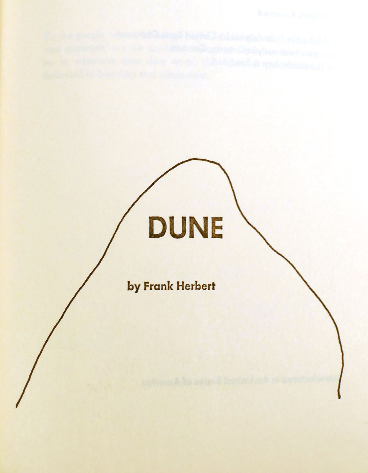 DUNE | Frank Herbert | Book Club Edition; First Printing