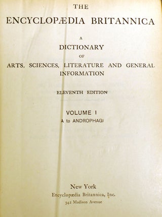 THE ENCYCLOPAEDIA BRITANNICA 32 VOLUME SET; Bound in 16: 14 of 16 Volumes