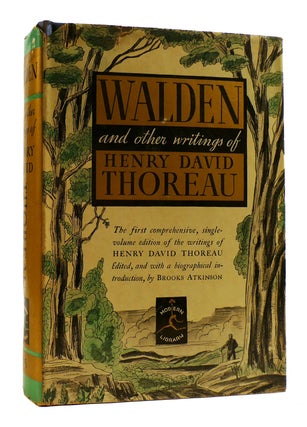 Item #182286 WALDEN AND OTHER WRITINGS OF HENRY DAVID THOREAU. Henry David Thoreau