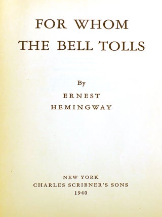 FOR WHOM THE BELL TOLLS