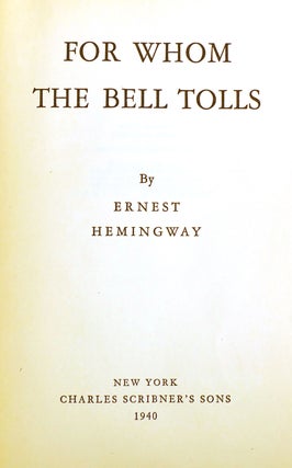 FOR WHOM THE BELL TOLLS