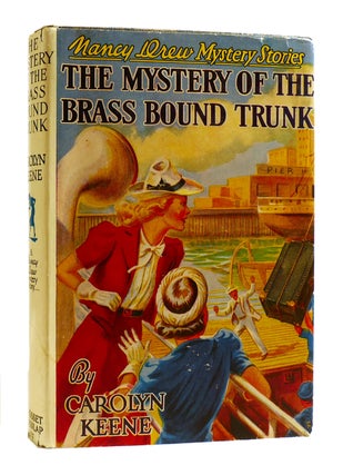 Item #183684 THE MYSTERY OF THE BRASS BOUND TRUNK Nancy Drew Mystery Stories. Carolyn Keene