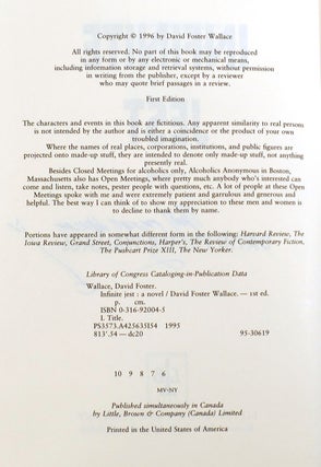 INFINITE JEST SIGNED