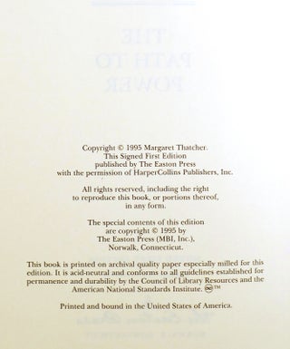 THE PATH TO POWER; Easton Press