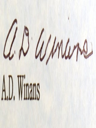 I WISH YOU BIRDSONGS SIGNED; A. D. Winans Love Poem