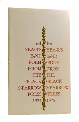 Item #185239 ABALONE A Year's End Poem from the Black Sparrow Press. Diane Wakoski