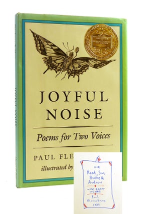 JOYFUL NOISE SIGNED Poems for Two Voices. Paul Fleischman.